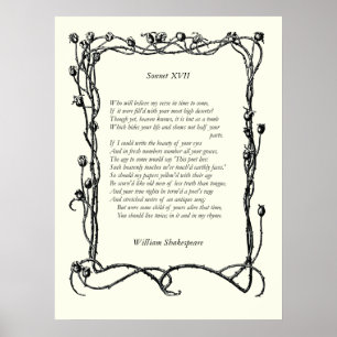 Poster Sonnet # 17 par William Shakespeare