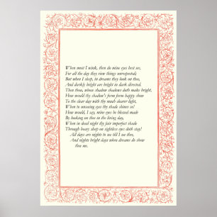 Poster Sonnet # 43 par William Shakespeare