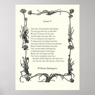 Poster Sonnet # 5 par William Shakespeare
