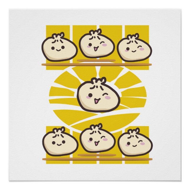 Poster sonnige dim sum knödel  (Devant)