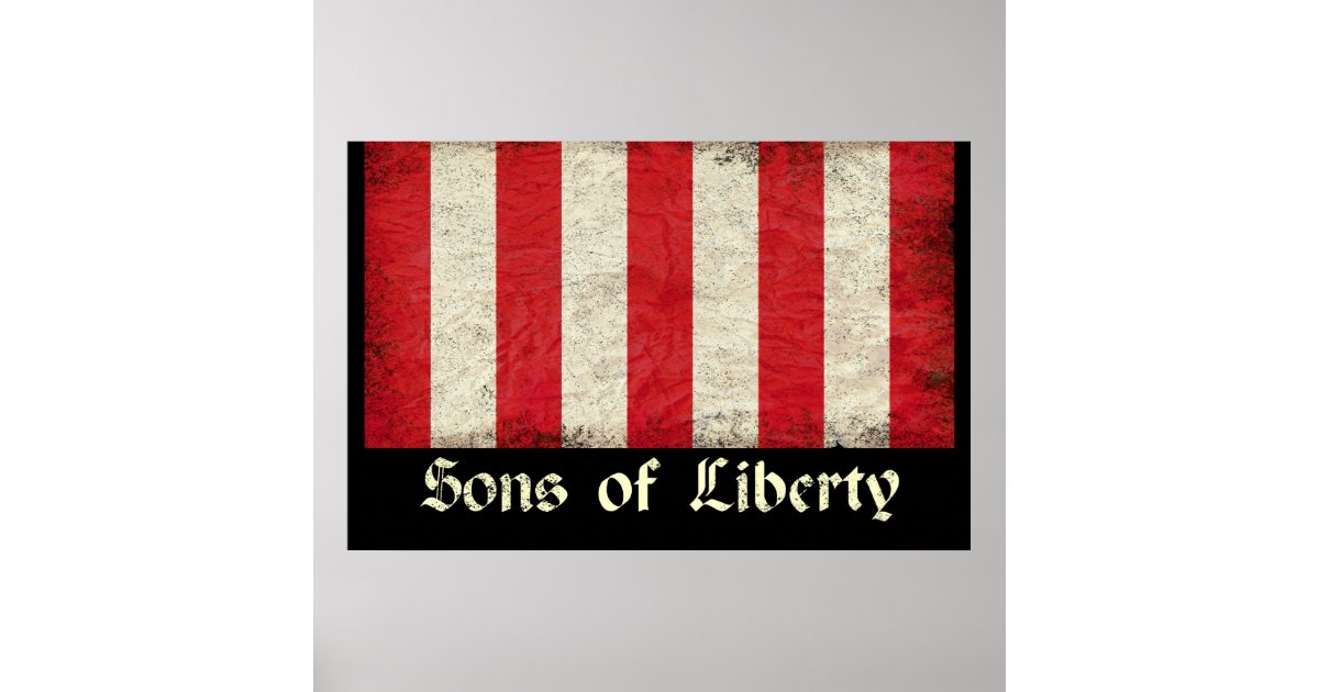Poster Sons of Liberty Flag Zazzle.fr