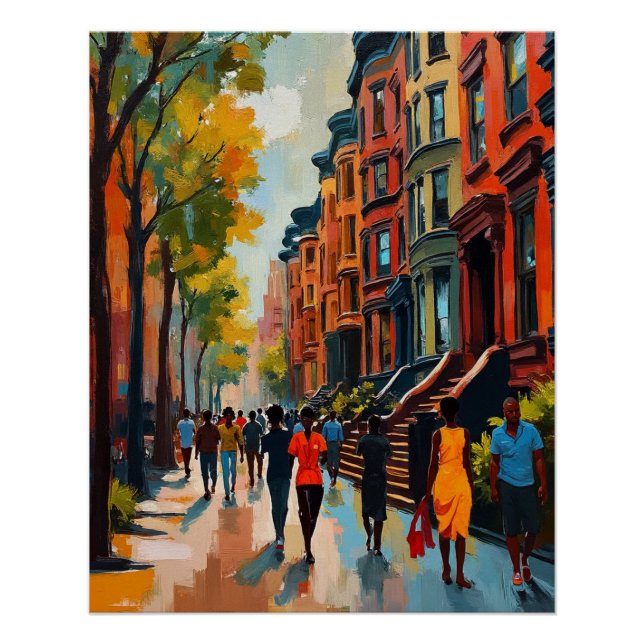 Poster Sophisticated Harlem Renaissance Street (Devant)