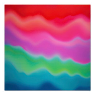 Poster "Sorbet au coucher du soleil" Art Abstrait coloré