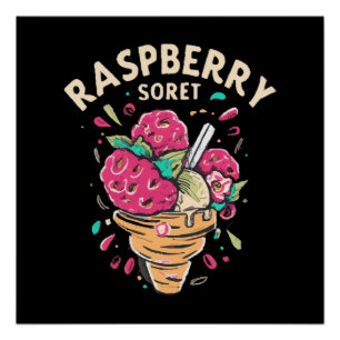 Poster Sorbet de framboise 