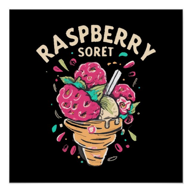 Poster Sorbet de framboise  (Devant)