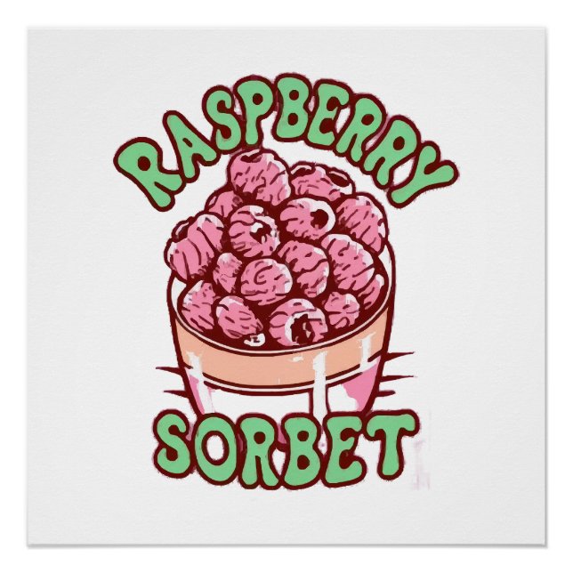 Poster Sorbet framboise (Devant)