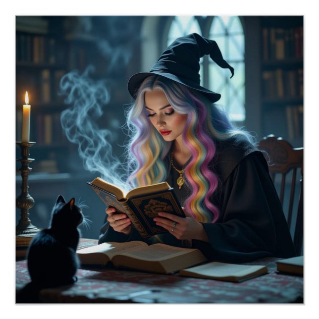 Poster Sorcière d'Halloween (Devant)