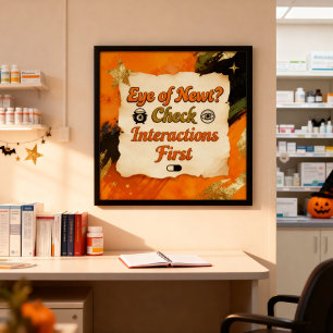 Poster Sorcière Pharmacienne d'Halloween drôle Gothique O