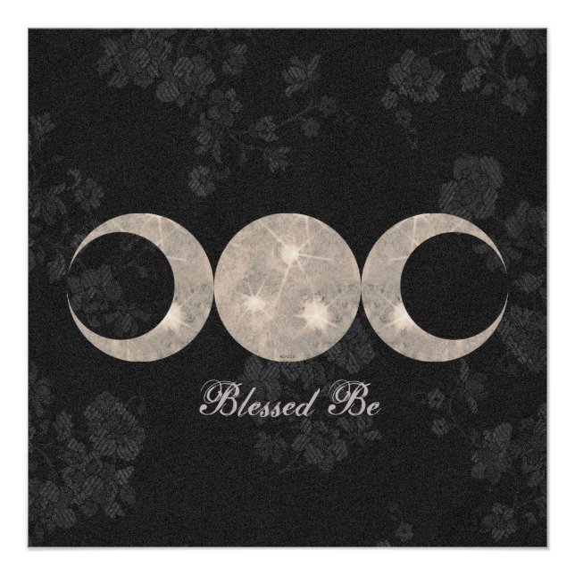 Poster Sorcière Prim Triple Déesse Lune (Devant)