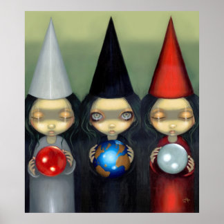 Poster Sorcières planétaires ART IMPRIMER sorcière gothiq