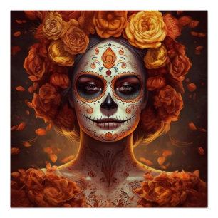 Poster Soucis Catrina Jour des Morts