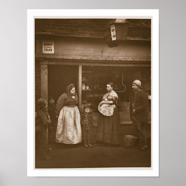 Poster Souffre des inondations, de 'Street Life in Lon (Devant)