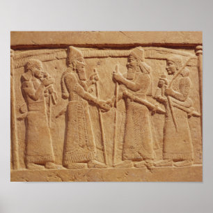 Poster Soulagement dépeignant le Roi Shalmaneser III