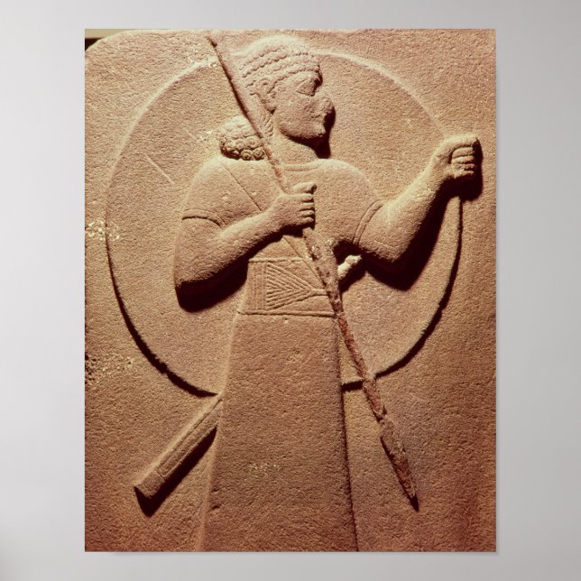 Poster Soulagement représentant un guerrier hittite (Devant)