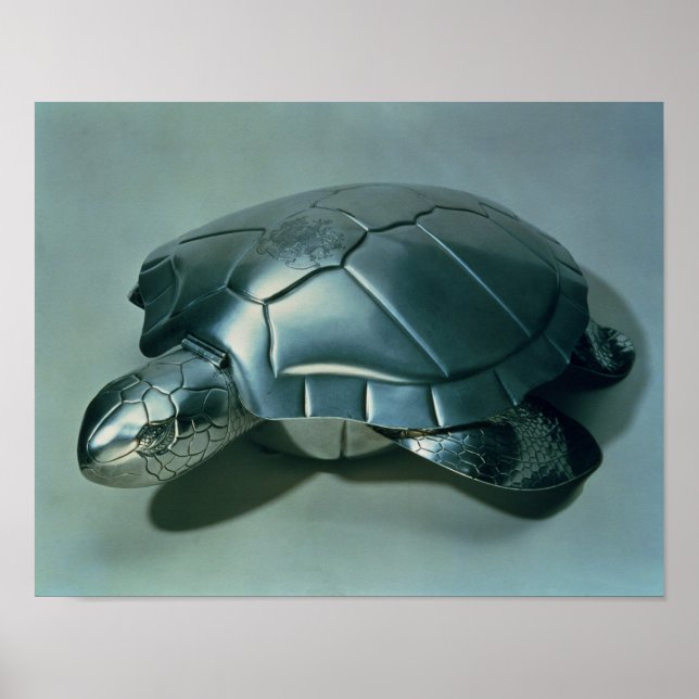 Poster Soupe tureen forme de tortue, années 1790 (Devant)