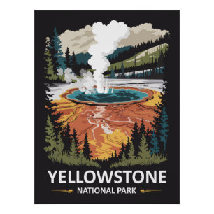 Poster Source chaude du parc national de Yellowstone
