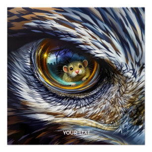 Poster Souris aux Yeux d'Aigle Mignons Fantastiques