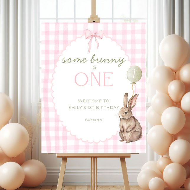 Poster Souris d'anniversaire un an panneau de bienvenue (Créateur téléchargé)