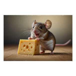 Poster Souris et fromage