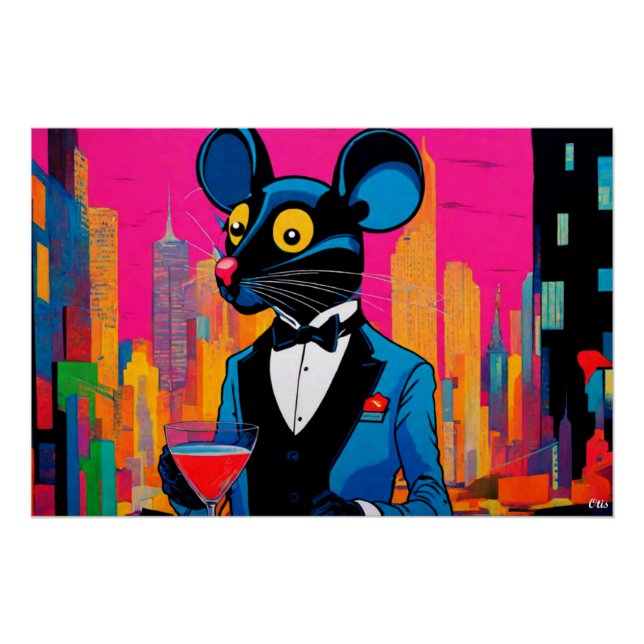 POSTER SOURIS SUR LA VILLE 2 (Devant)