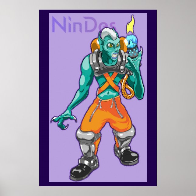 Poster Sous-créature avec écume de flamme (Devant)