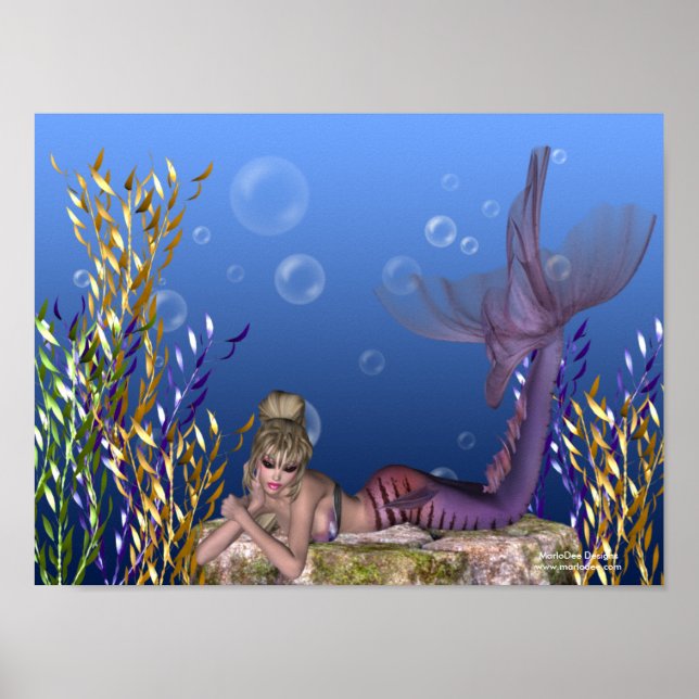 Poster Sous l'Imaginaire de sirène de mer (Devant)