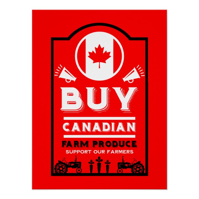 Poster Soutenez les agriculteurs canadiens (Devant)