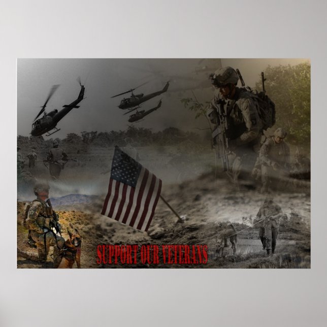 Poster Soutenez nos anciens combattants américains (Devant)
