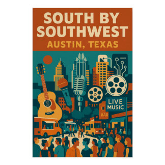 Poster South by Southwest (SXSW) festival in Austin