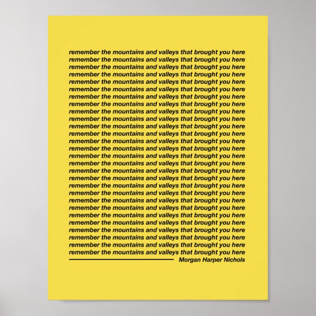 Poster Souvenez-vous des montagnes et des vallées (Devant)