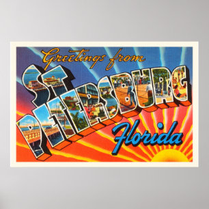 Poster Souvenir de Vintage voyage de St Petersburg la