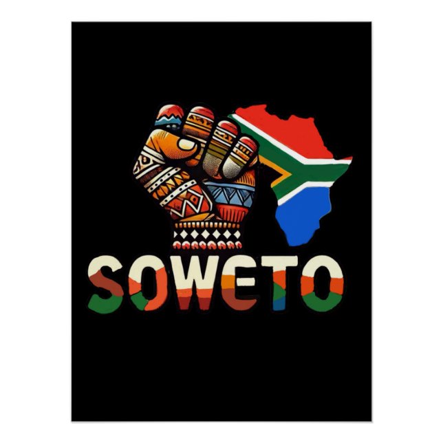 Poster Soweto, Afrique du Sud (Devant)