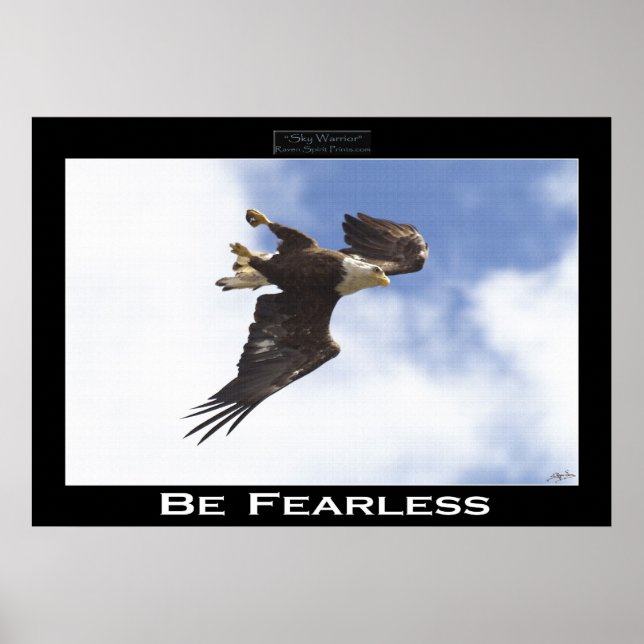 Poster SOYEZ INCRAINTE Aigle chauve Motivational Photo Po (Devant)