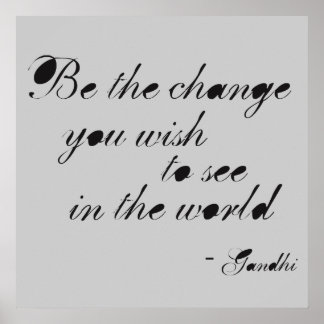 Poster Soyez le changement