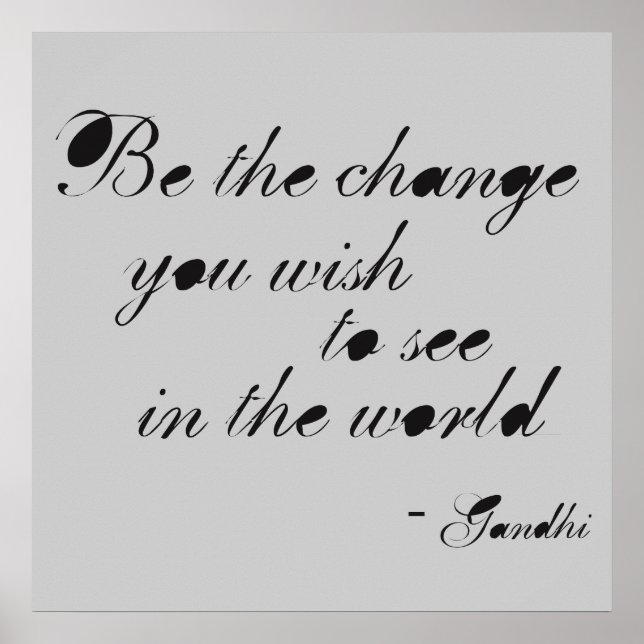 Poster Soyez le changement (Devant)