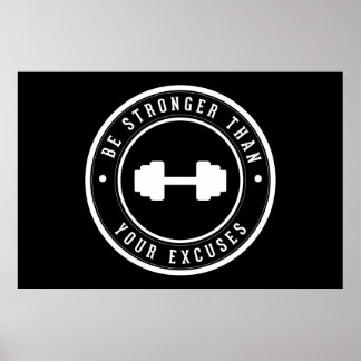 Poster Soyez plus fortes que vos excuses