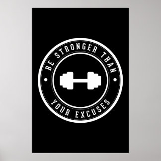 Poster Soyez plus fortes que vos excuses