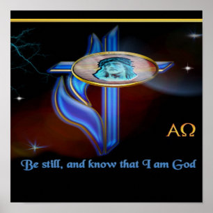 Poster soyez toujours et sachez que je suis Dieu