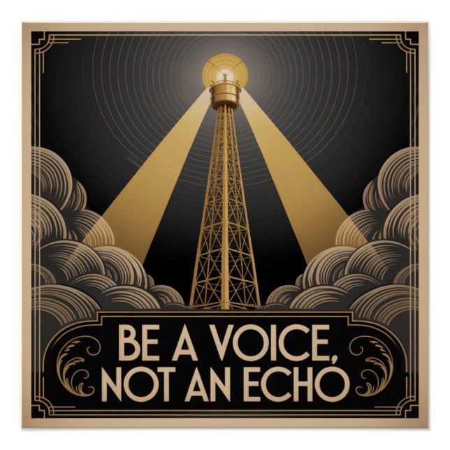 Poster Soyez une voix, pas un écho (Devant)