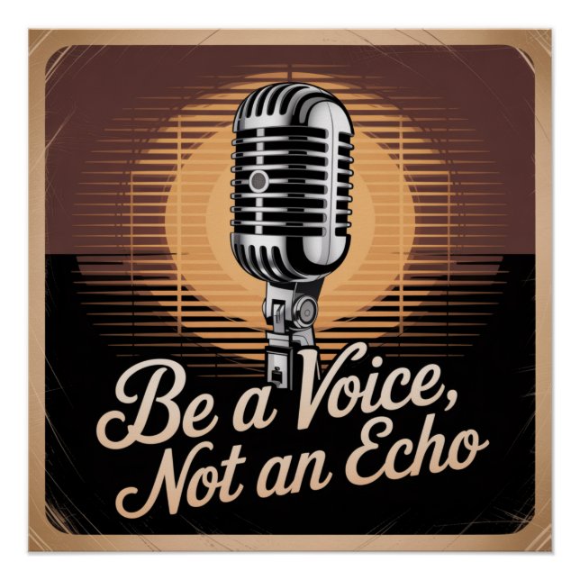 Poster Soyez une voix, pas un écho (Devant)