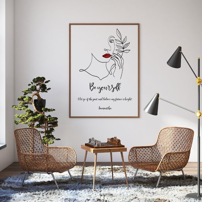 Poster Soyez vous-même Boho Motivational Custom Citation (Créateur téléchargé)