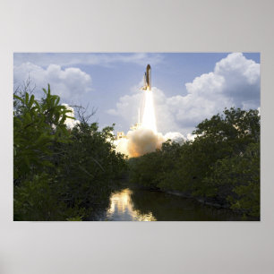 Poster Space Shuttle Atlantis lifts off 3