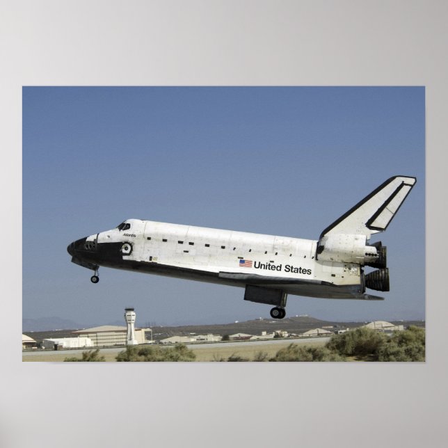 Poster Space Shuttle Atlantis se prépare pour l'atterriss (Devant)