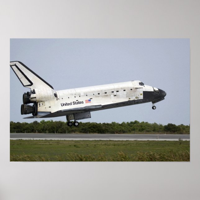 Poster Space Shuttle Discovery approche l'atterrissage 4 (Devant)
