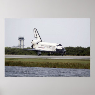 Poster Space Shuttle Discovery sur la piste