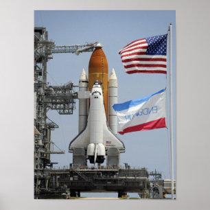 Poster Space Shuttle Endeavor sur le lancement