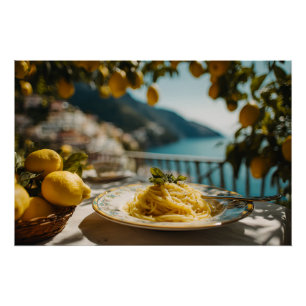 Poster Spaghetti avec sauce à la crème de citron