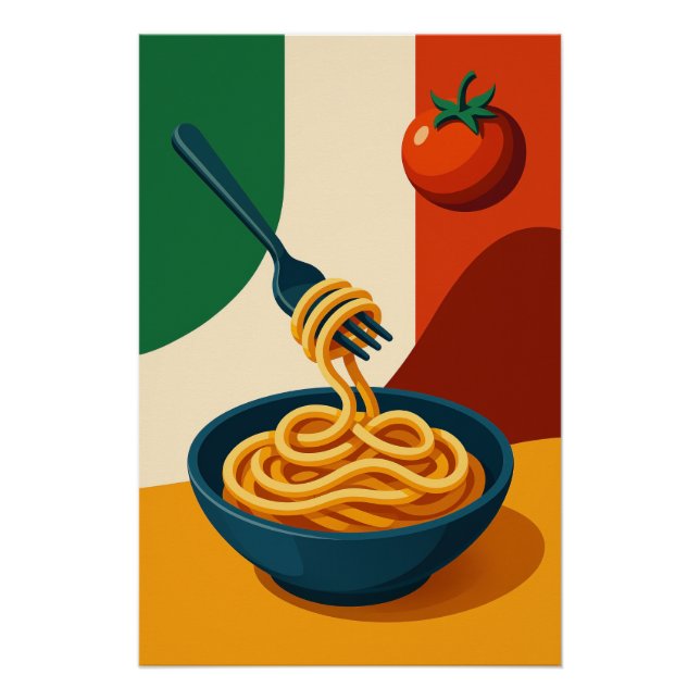 Poster Spaghetti – Saveurs d’Italie (Devant)