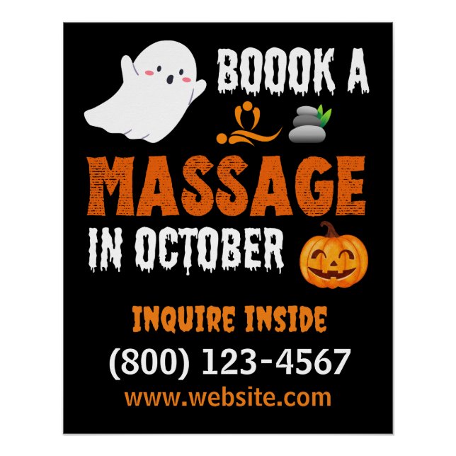 Poster Spécial massage d'Halloween (Devant)