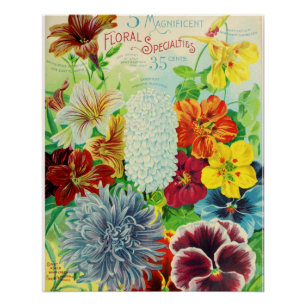 Poster Spécialités florales vintages